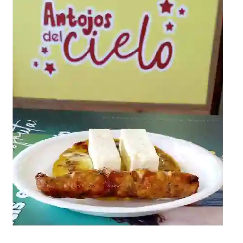 Arepa de Plátano Maduro con Chorizo y Qu