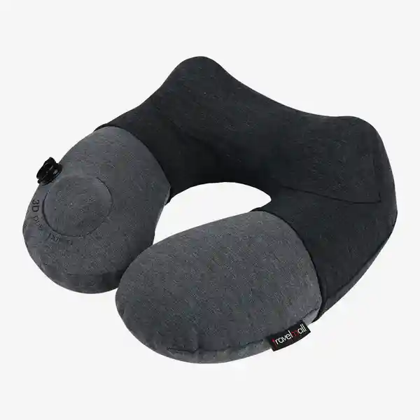 Travelmall Cuello de Viaje Deluxe Inflable Gris