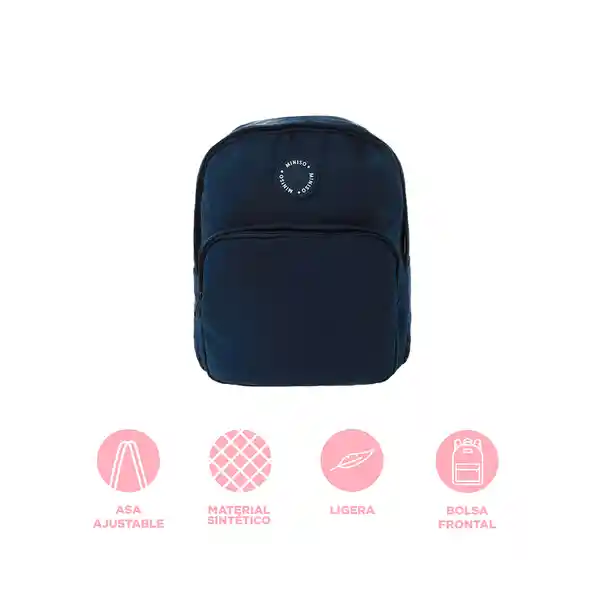 Mochila de Moda Youth With You Azul Marino Miniso