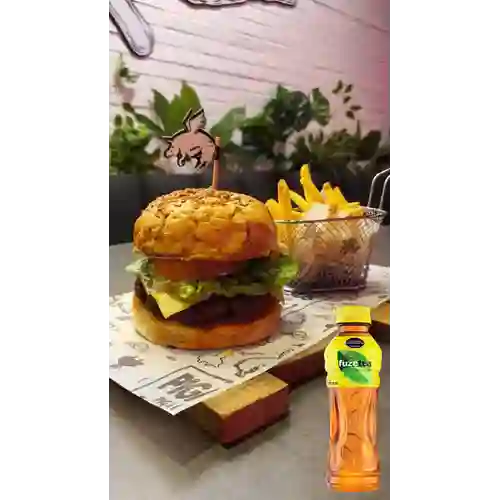 Combo Piggy Cheese + Fuze Tea Limón 400ML