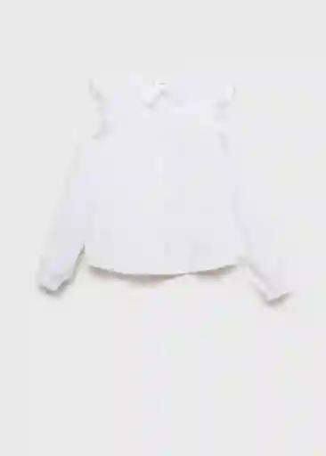 Camisa Carlota Blanco Talla 10 Niñas Mango