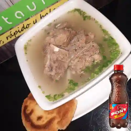 Combo Caldo de Costilla + Pony Malta 300 ml