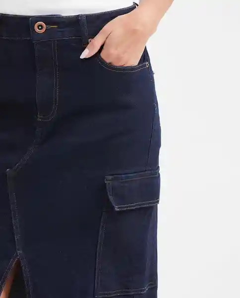 Falda Cargo Femenino Azul Clasico Oscuro Talla 10 Chevignon