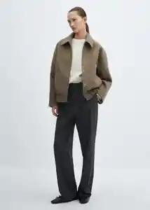 Chaqueta Pop Khaki Talla L Mujer Mango