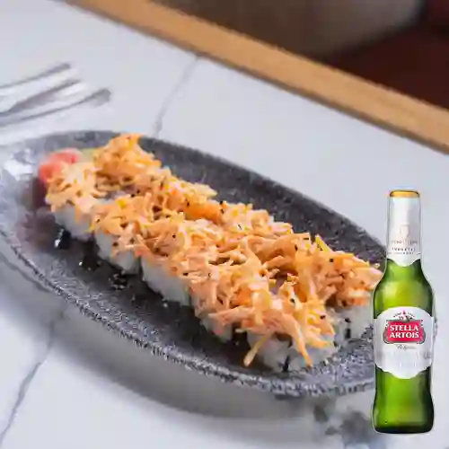 Combo Dinamita Roll + Cerveza Stella Artois Bot. 330ml
