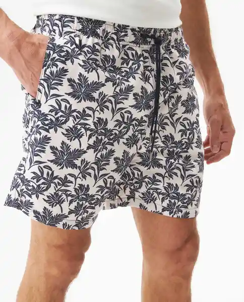 Bermuda Flower Duotone Crudo Porcelana Claro Talla M Chevignon