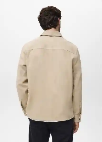 Sobrecamisa Jazz Beige Talla M Hombre Mango