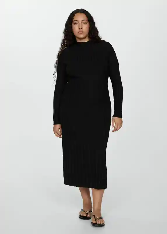 Vestido Flurry Negro Talla 27 Mujer Mango