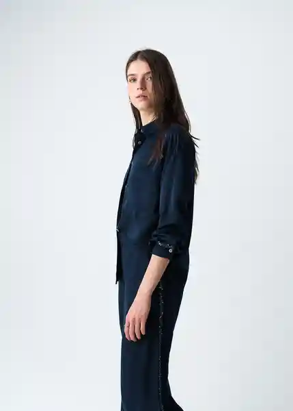 Camisa Zoe Mujer Azul Pacifico Medio Talla XS-S 513G399 Naf Naf