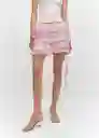 Falda Nube Rosa Palo Talla M Mujer Mango