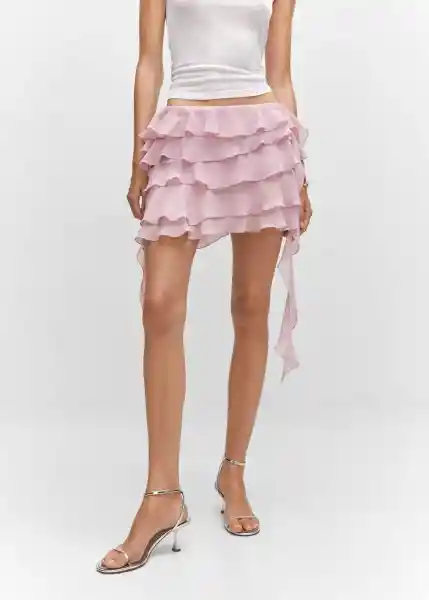 Falda Nube Rosa Palo Talla M Mujer Mango