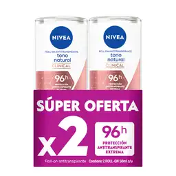 Nivea Desodorante Clinical Tono Natural Roll On Oferta 