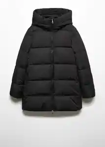 Abrigo Anorak Tokyo Negro Talla 24 Mujer Mango