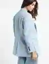 Chaqueta Mujer Azul Empolvado Medio Talla M Naf Naf