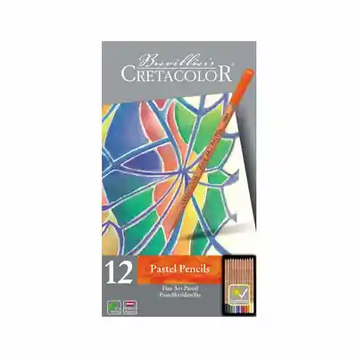 Cretacolor Lápiz Pastel Con Estuche Metal Redondo Pequeño