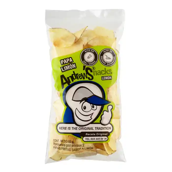 Andrew's Papas Fritas Sabor a Limón