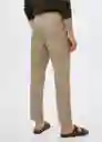 Pantalón Blanco Beige Talla 38 Hombre Mango