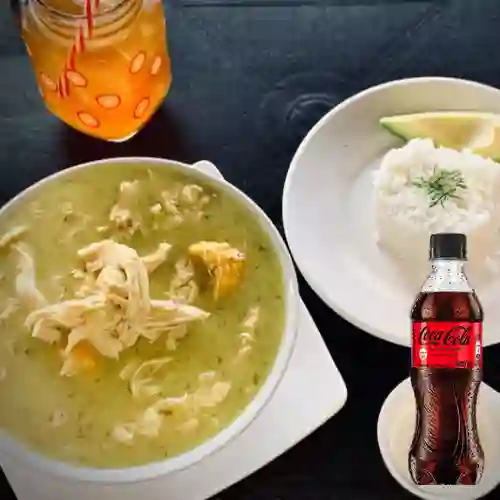 Combo Ajiaco + Coca Cola 400 ml Sin Azucar