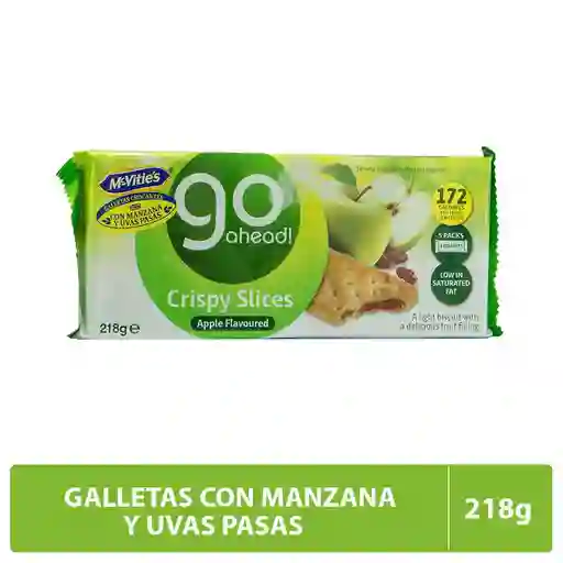 Go Ahead Galletas Crispy Slices Sabor a Manzana Verde