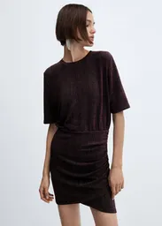 Vestido Xlurin Morado Talla L Mujer Mango