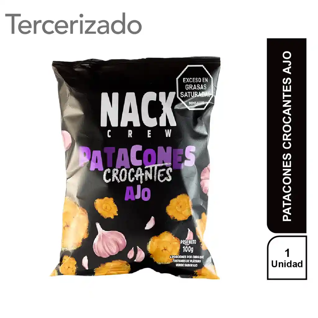 Nack Crew Patacones Crocantes Sabor Ajo