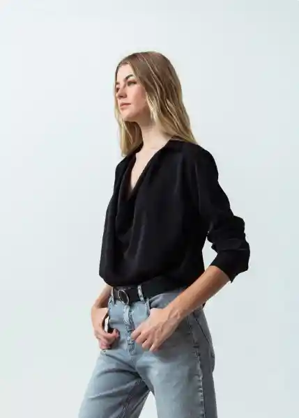 Camisa Mujer Negro Puro Ultraoscuro L 511G366 Naf Naf