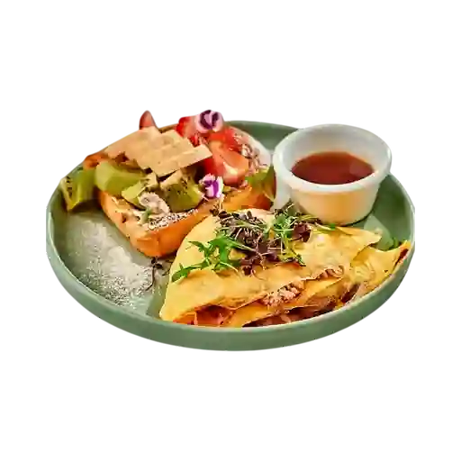 Omelette y Tostada