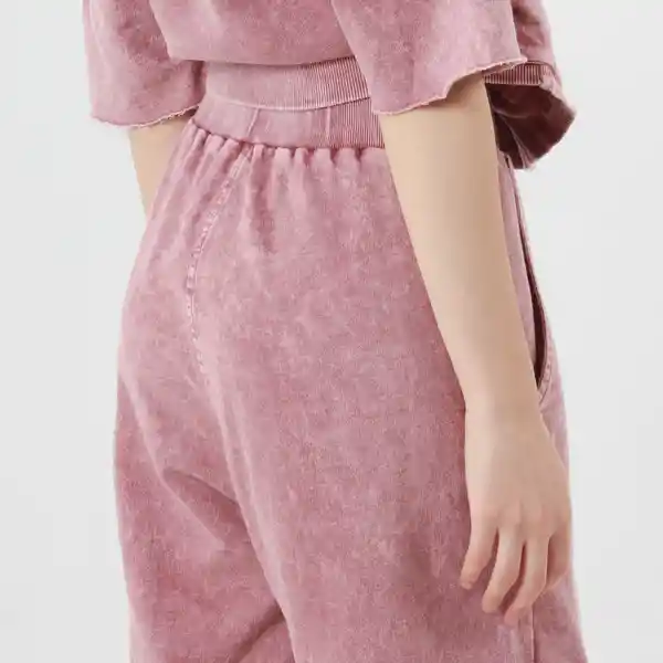 Pantalón Baggy Encauchado Con Cortes Rojo 8 Fuera de Serie