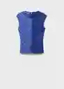 Blusa Noeli Azul Talla S Mujer Mango