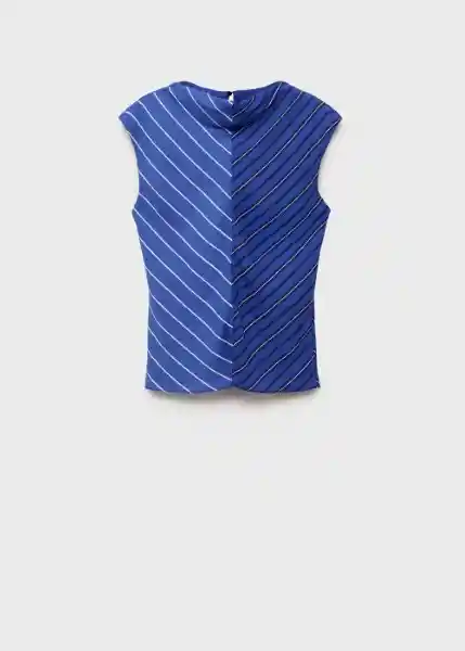 Blusa Noeli Azul Talla S Mujer Mango