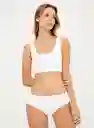 Top Int. Corto Mujer L - Blanco900