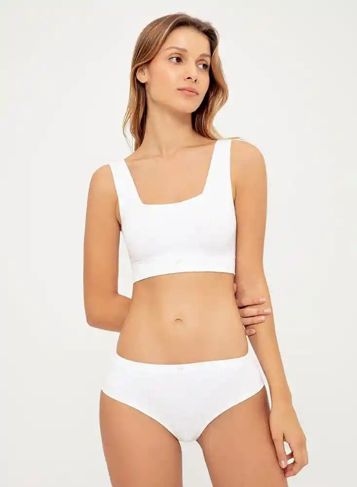 Top Int. Corto Mujer L - Blanco900