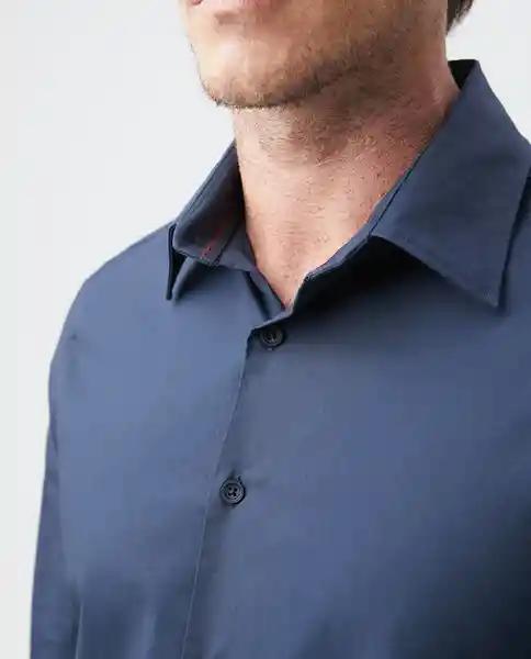 Camisa M/l Premium Azul Dark Ultraoscuro Talla Xxl Hombre Chevignon