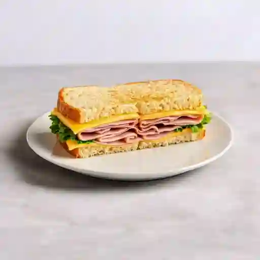 Sandwich de queso y jamon