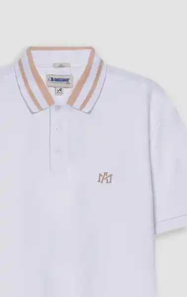 Camiseta Polo Hombre Talla M 802G084_BLA114001 Americanino