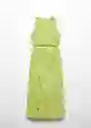 Vestido Elna-h Verde Pastel Talla L Mujer Mango