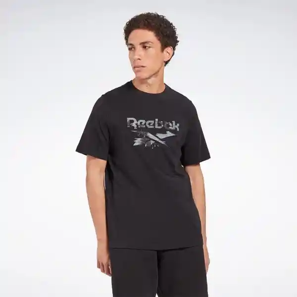 Reebok Camiseta Identity Camo Hombre Negro Talla XS 100065320