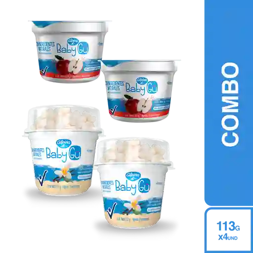 Combo Baby gü Yogurt Natural Manzana + Baby gü Yogurt Vainilla