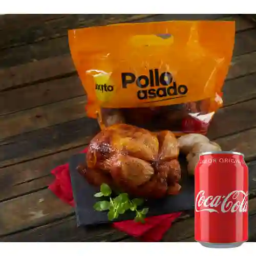 Combo Pollo Asado + Acompañante + Cocacola Orig 330 ml