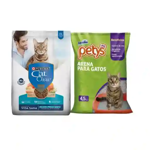 Combo Alimento Para Gato Cat Chow + Arena Petys