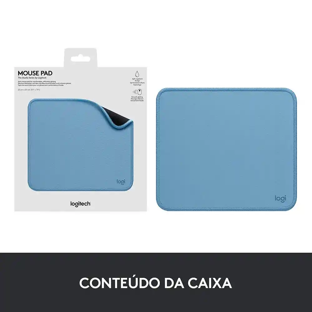 Mouse Pad Studio Series Logitech 23x20cm Azul