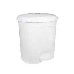 Krea Basurero Plástico Pedal Blanco 21 L