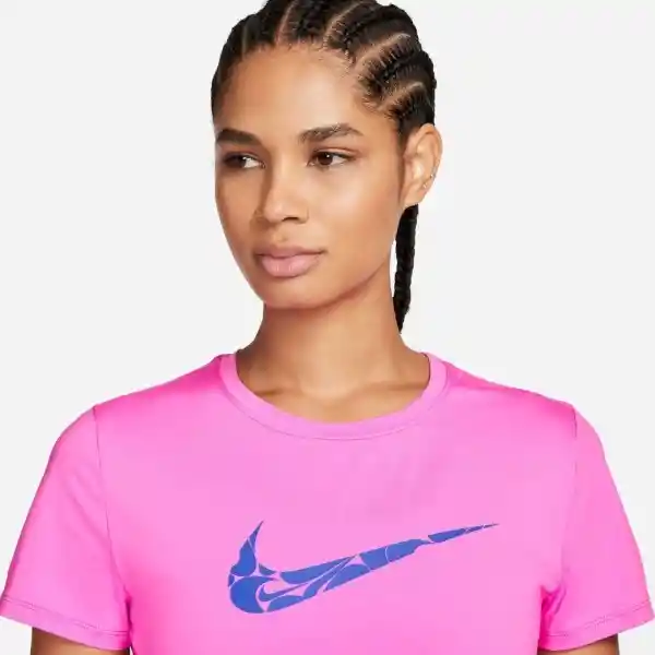 Nike Camiseta One Swsh Hbr Top Rosado Para Mujer Talla S