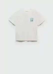 Camiseta Slow Off White Talla 21 Niñas Mango