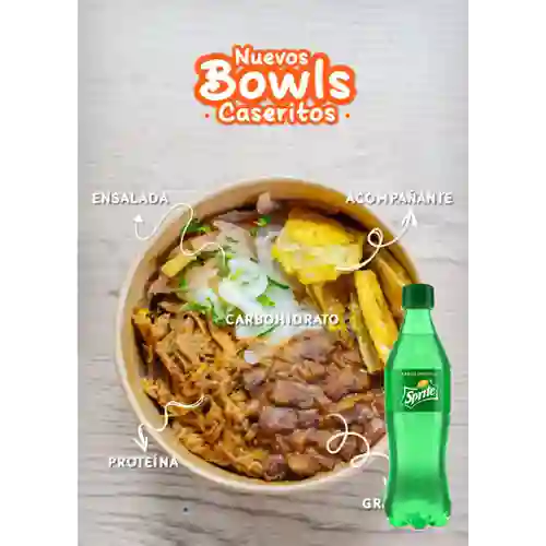 Combo Bowl Carne Desmechada + Sprite