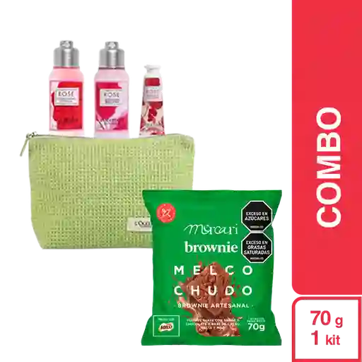 Combo Brownie Melcochudo Con Milo + Kit Rosa Para Mamá