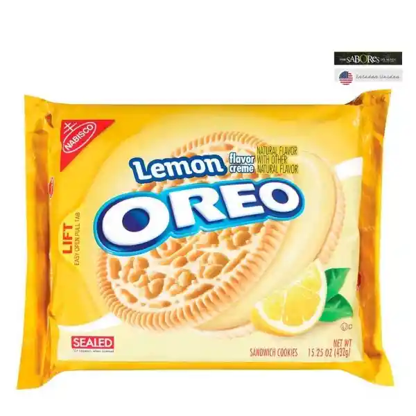 Oreo Galleta Crema Limón Sándwich