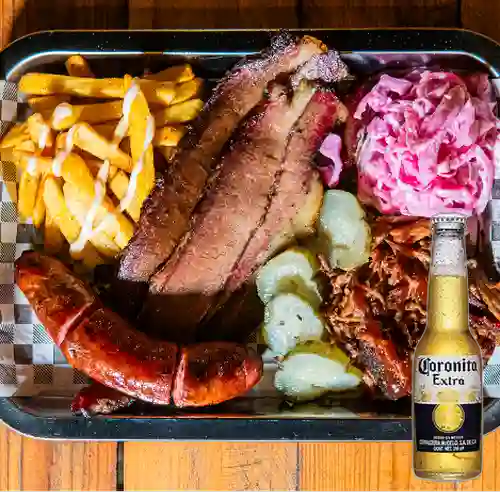 Combo Bandeja Texana + Cerveza Coronita Bot. 210ml