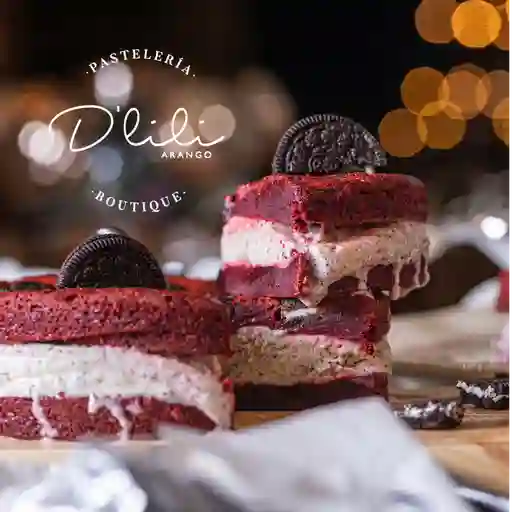 Torta helada de brownie redvelvet