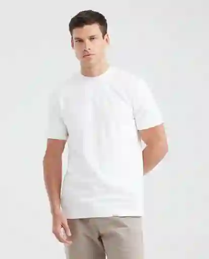 Camiseta Textured Masculino Blanco 0 Claro Talla XL Chevignon